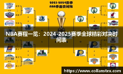 NBA赛程一览：2024-2025赛季全球精彩对决时间表